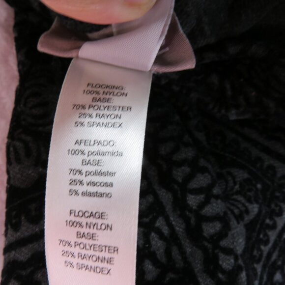 Chicos Pants Womens Med Black Gray Textured Damask Slim Tuxedo‎ Stretch Pull On - Picture 6 of 9